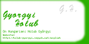 gyorgyi holub business card